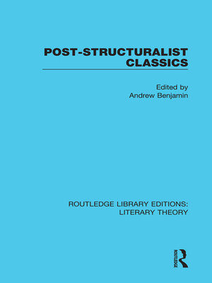 cover image of Post-Structuralist Classics